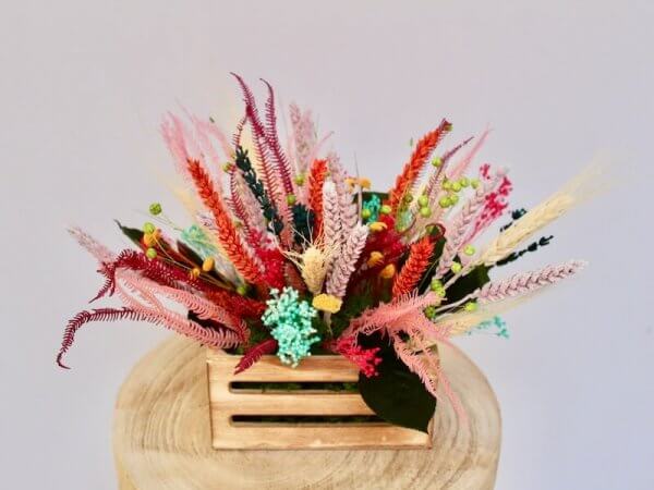 caja de flores secas de colorines