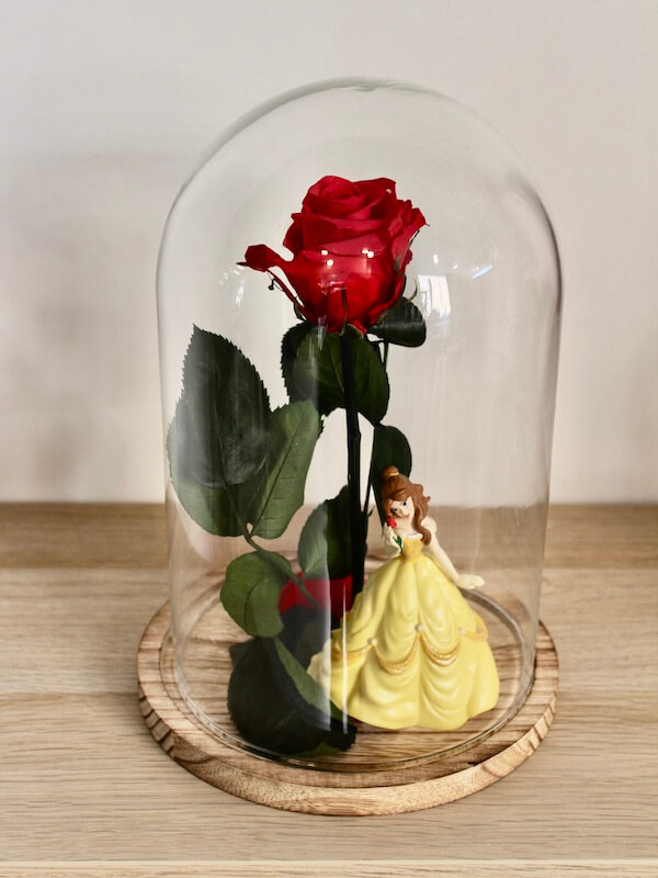Rosa eterna Bella dentro d ela urna de cristal para regalar